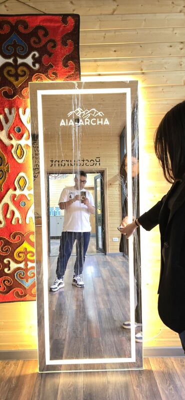 Зеркала: Зеркало на заказ от 2500 сом за м2! Производство Россия, 4мм толщина — 25