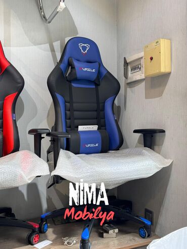 Ofis və oyun kresloları: Yeni, Təkərli, Qolları tənzimlənir, Dəri — 12