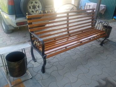 Скамейки: Скамейка Металл, Со спинкой, Без крыши — 23