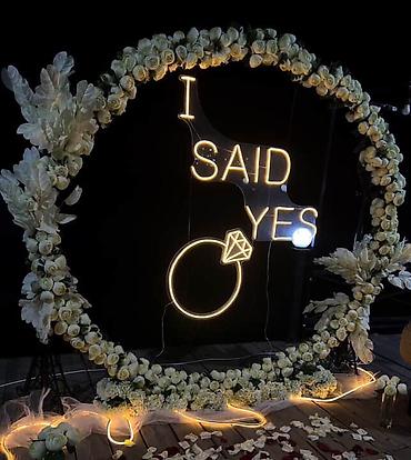 Фотобутофория: Неоновая композиция для предложения/помолвки “I SAID YES” - Световой — 8