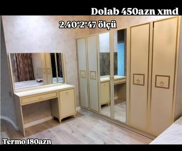 Masalar: Açılan, 6 qapı Düz dolab, Qarderob, paltar dolabı