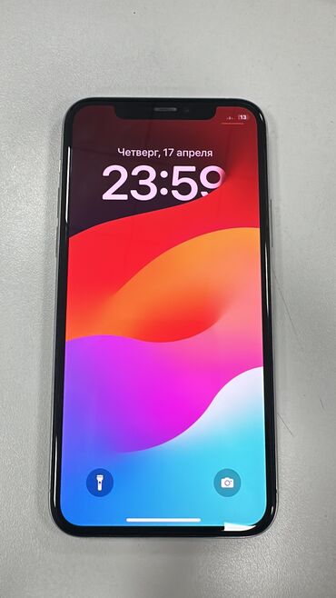 телефон сотка: IPhone 11 Pro, Б/у, 64 ГБ, Белый, 61 %