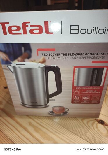 tefal çaydan: Elektrik çaydan Tefal, 1 - 1.5 l, Yeni, Pulsuz çatdırılma