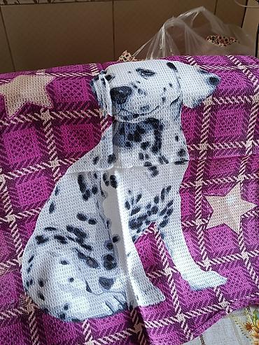 Полотенца: Кухонные вафельные полотенца с ярким принтом. размер 50/70 Материал — 8