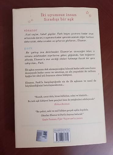 qurd satisi: Eleanor & Park – Rainbow Rowell. TƏCİLİ SATILIR Nəşriyyat: Pegasus — 2