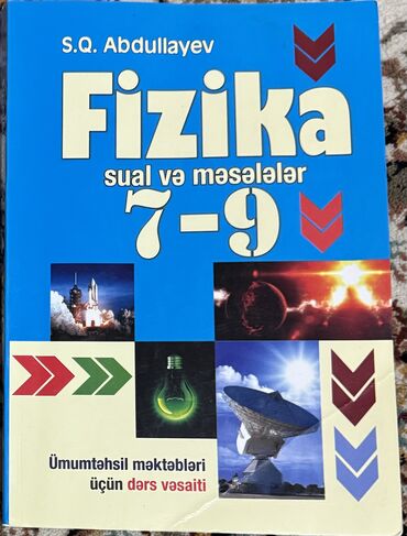 fizika mesele kitabi: Fizika 7-9 sual və məsələlər kitabı satılır. Kitab təptəzədir istifadə