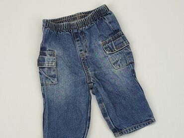 Jeansowe: Spodnie jeansowe, 1-3 m, stan - Dobry