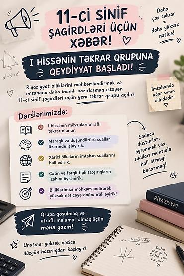 kombi usta: Repetitor, Riyaziyyat, Azərbaycan dili, Abituriyent hazırlığı — 2