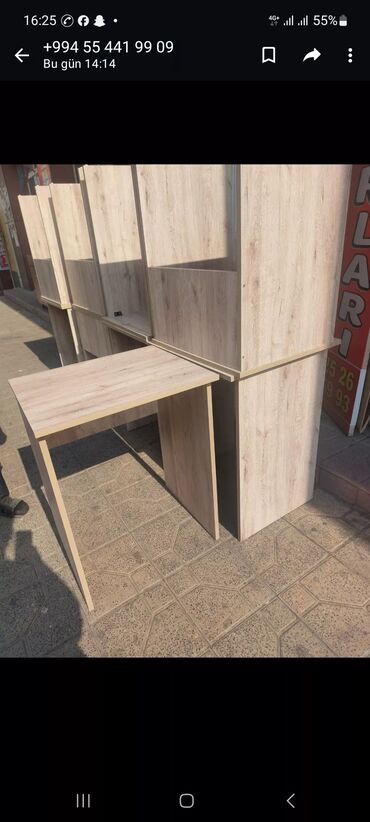 Ofis dəst mebeli: Parta tek neferlik 50/60 sm 28 azn Parta iki neferlik 100/50 sm — 8