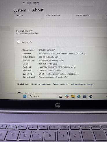 HP: Б/у HP Pavilion, 15.6 ", AMD Ryzen 7, 512 ГБ, Бесплатная доставка — 7