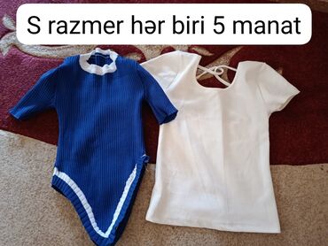 Manometers: S ölçüdə qadın üst geyimləri dəsti - Mavi bədənqiymə (bodı)