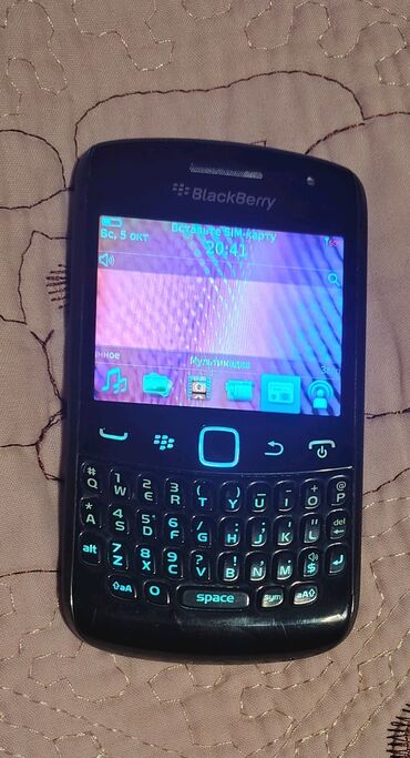 knopka telefon: Blackberry Curve, < 2 GB Memory Capacity, rəng - Qara, Düyməli