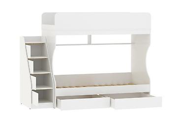 bunk bed: Двухъярусная детская кровать, Новый, ЛДСП, цвет - Белый — 5