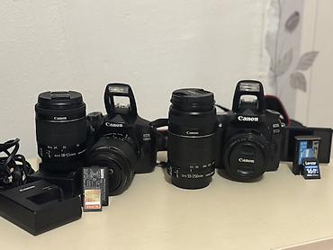 Fotokameralar: Canon 80D +1300D Hər ikisi üçün bir ədəd batareka və yaddaş kartı — 1