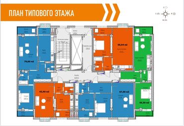 сдаю квартиру в центре города: 1 бөлмө, 55 кв. м, Элитка, 9 кабат, ПСО (өзү оңдоп түзөтүп бүтүү үчүн)