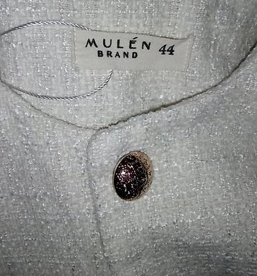 half zip: Пиджак твидовый белый, надела 1 раз на мероприятия, размер 44, 1200 — 2