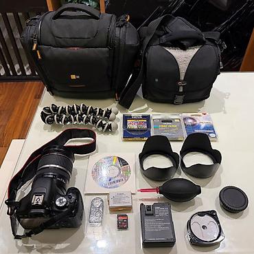 okul çantaları: Canon EOS 550D + EF-S 17–55mm f/2.8 IS USM və aksesuarlar Şəxsi — 2