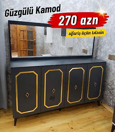 Güzgülü kamod – zərif və funksional dizayn. - Rəng: tünd boz lalafo.az -da Güzgülü kamod – zərif və funksional dizayn. - Rəng: tünd boz