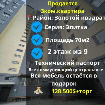 Помещения свободного назначения: 2 комнаты, 70 м², Элитка, 2 этаж, Евроремонт