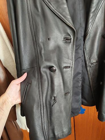 dzemper half zip: Muški kožni kaput/jakna do sredine butina, klasičnog kroja. - — 3
