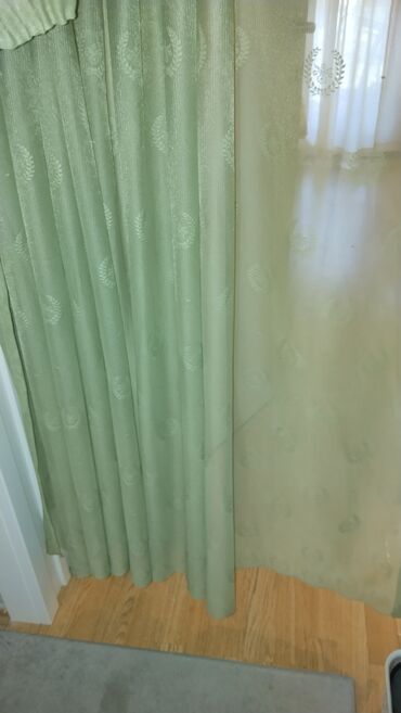 zavese od tila: Net, Voile & Sheer Curtains, color - Green