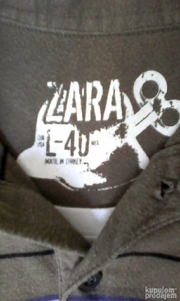 Majice: Zara muška polo majca, L veličina, svetlije braon boje sa belim na lalafo.rs — 12 Majice: Zara muška polo majca, L veličina, svetlije braon boje sa belim — 12