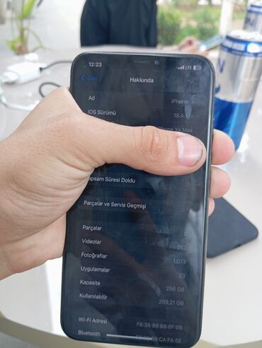 simsiz rabitə: IPhone Xs Max, 256 GB, Simsiz şarj, Face ID