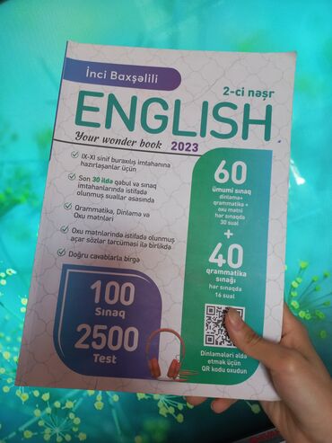 8 ci sinif kitablar: İnci Baxşəlili English 100 sınaq 2500 test