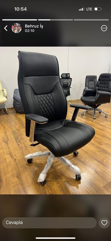 Ofis və oyun kresloları: Təkərli, Qolları tənzimlənir, Süni dəri — 16