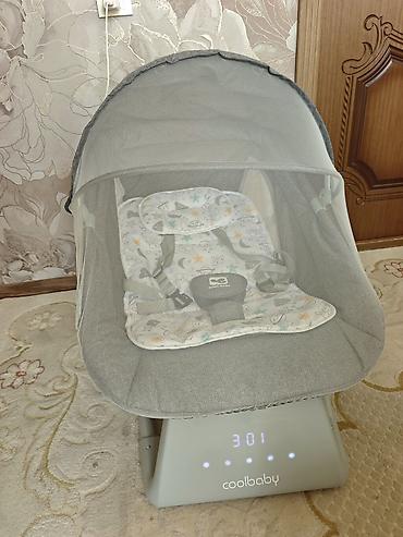 boyuk kinder yumurta: Coolbaby elektrikli uşaq yelləncəyi Boz rəngli, müasir dizaynlı — 1