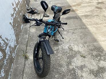 velosiped motor: Velson V12 elektrikli fat-bike - Rəng: mavi - Geniş “fat” təkərlər – — 1