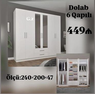 Asılqanlar: Yeni, 6 qapı Düz dolab, Şifonyer