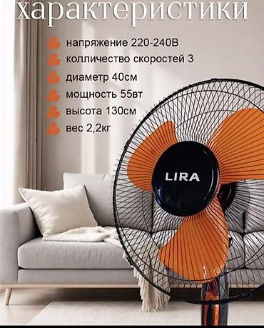 table fan: Напольный вентилятор LIRA LR1101 - Мощность: 55 Вт - Диаметр лопастей — 4