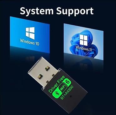 kompüter kasası: USB Wi‑Fi + Bluetooth Adapter – AX900 + BT5.4 Xüsusiyyətlər: - Wi‑Fi — 3