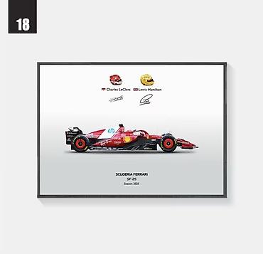 Декор и интерьер: Автомобильные постеры и постеры f1 в рамке Размер 30 на 40 см Цена — 6