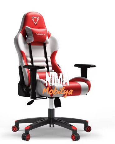 Ofis və oyun kresloları: Yeni, Təkərli, Qolları tənzimlənir, Dəri — 5