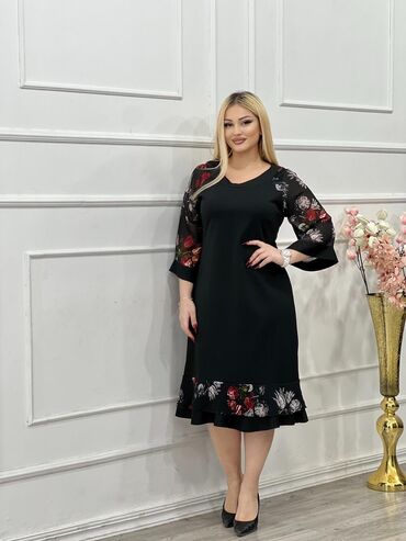 böyük bədən qadın donları: Вечернее платье, Макси, 9XL (EU 58)