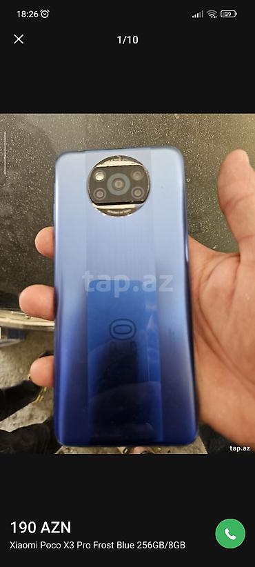 iphone 13 mini fiyat: Poco X3 Pro, 256 GB, rəng - Mavi, Barmaq izi — 1