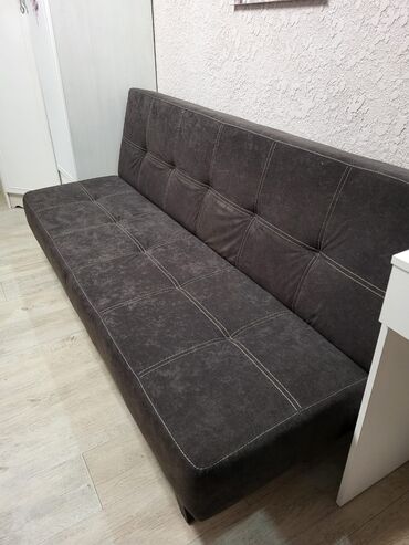 реставрация обивки дивана: Диван-кровать, цвет - Коричневый, Б/у