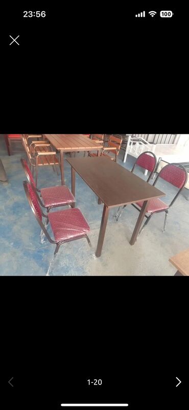 Masa və oturacaq dəstləri: Mətbəx üçün, Yeni, Açılmayan, Kvadrat masa, 4 stul — 9