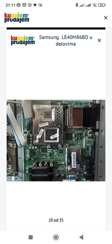 Televizori: Samsung TV delovi – modeli UE40C6800, UE40D6500, LE40B530, LE40A616 — 16