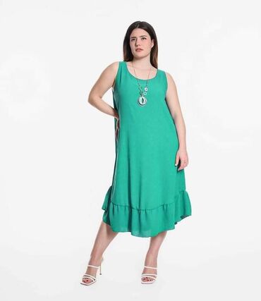 haljine za punije dame novi sad: 4XL (EU 48), color - Green, With the straps
