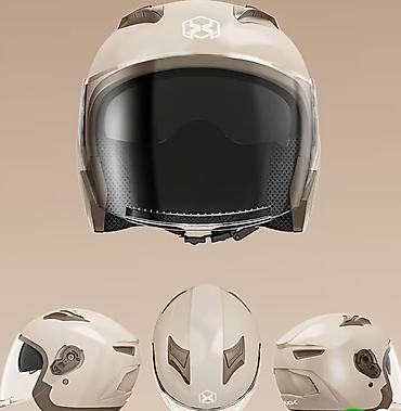moto nama: Moto Dəbilqələr 29-azn– açıq tip, geniş ag vizorlu Rəng: bej, ag Ünvan — 4