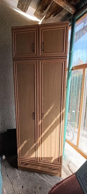 Шкаф-купе распашной из ЛДСП, цвет светлый дуб/бук. Классический фасад
