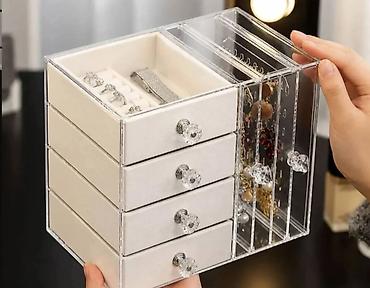 devojke za crtanje: Akrilni organizator za nakit model LD-1033 - Elegantan proziran — 2