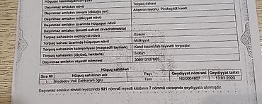 Torpaq sahələrinin satışı: 506 sot, Kənd təsərrüfatı, Kupça (Çıxarış) — 5