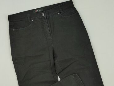 spodnie woskowane białe: TONI, Material trousers for women, size L (EU 40)