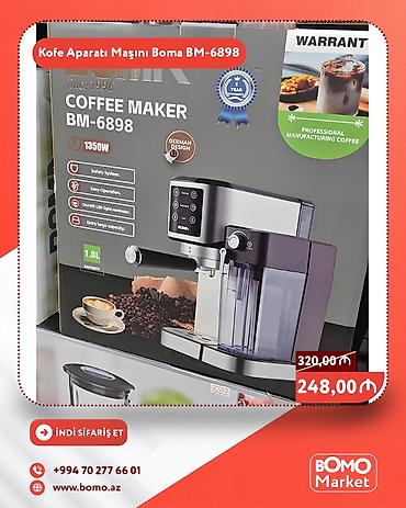 Все для дома и сада: 🔥 Kofe Aparatı Qəhvə Maşını Boma BM-6898 ✅ Marka: Boma ✅ İdarəetmə — 1
