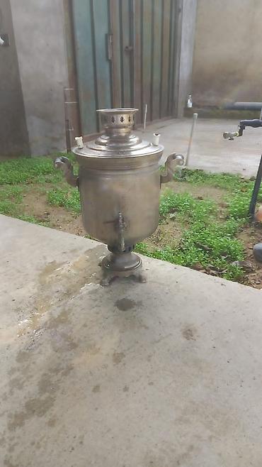 odun satilir: Klassik metal samovar 7litr tutur - Material: tam metal/gümüşü tonlu — 1