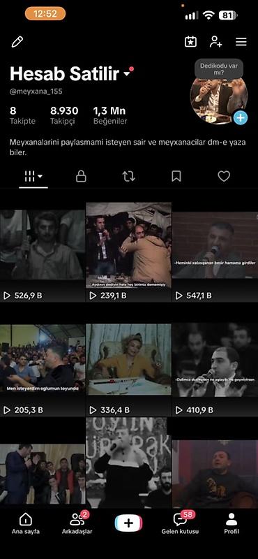 vakansiya smm: Meyxana mövzulu TikTok hesabı satılır - İstifadəçi adı: @meyxana_155 — 1